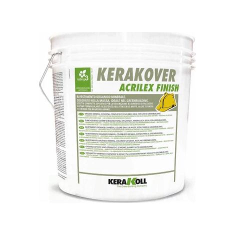 Kerakover acrilex finish 1.2 mm 25kg kerakoll - rivestimento decorativo bianco