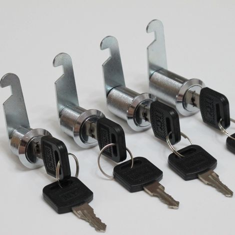 Ensemble de 8 serrures à came cylindriques, serrures de porte d'armoire, serrures à came cylindriques