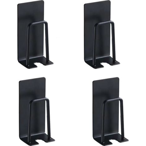Juego de 4 portacepillos de dientes de acero inoxidable, montaje en pared, color plateado, apto para tazas, tazas y cepillos de dientes, autoadhesivo, no requiere taladrar, apto para baños (1/4)