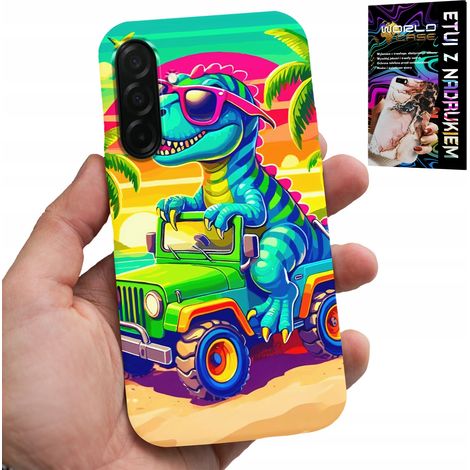 Custodia per Samsung Galaxy A36 5G - dinosauro su un camion con motivi per bambini (1/5)