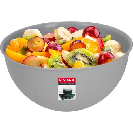 Bol de cuisine, plastique léger, capacité de 3L, GRIS (1/5)