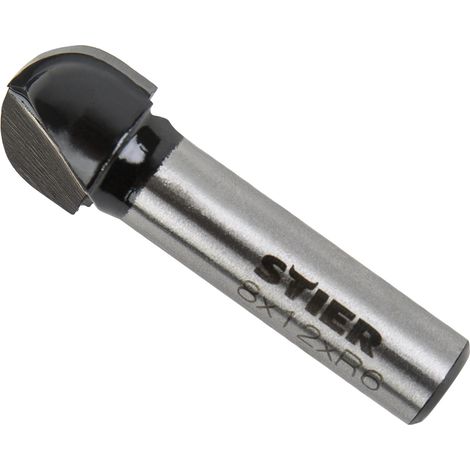 STIER Hohlkehlfräser HM (HW), Ø 12 mm, Schaft Ø 8 mm