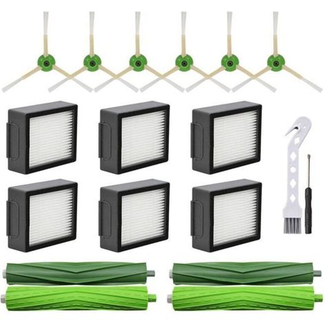PièCes de Rechange pour IRobot Roomba I3 I4 I6 I7 I8 E5 E6 E7 Robot Aspirateur Brosse LatéRale Principale Filtre HEPA