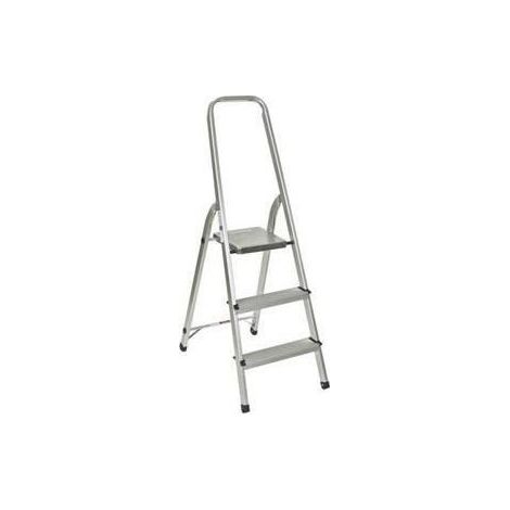 Escabeau - Aluminium - 2 marches - Antidérapantes - Capacité 150kg - Plateforme 65cm