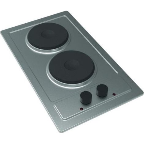 Moderna – Plaque de cuisson électrique 2 feux 145mm 1500W – Manettes pour réglage précis – Finition inox 18/10 brossé – Rebord anti-débordement