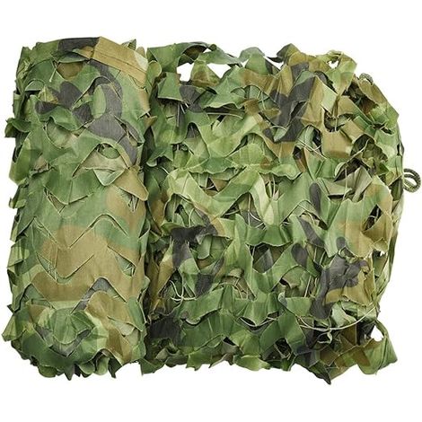 Filet de Camouflage, Filet d'ombrage pour la Chasse au Camping, Convient aux Parasols Extérieurs à la Verdure en Montagne et à la Chasse,Vert jungle,2x4m (1/5)