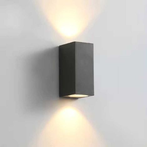 Jandei - Aplique LED de pared "Perth" exterior IP65 3000K rectangular 10W negro
