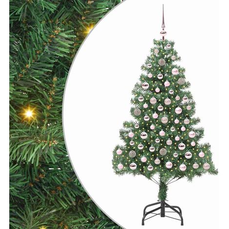 Sapin de Noël,Arbre de Noël avec 300 LED avec support Vert 180 cm PVC CFW63392 (1/5)