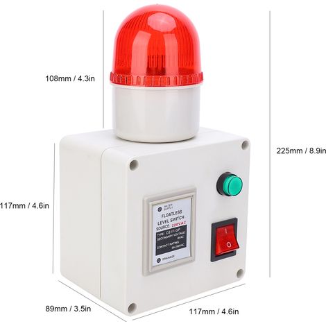 Alarme de manque d'eau 90 dB, compatible avec différentes qualités d'eau, avec silencieux, norme européenne AC220V (1/4)