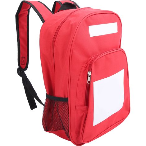 Trousse de premiers secours portable d'extérieur, sac de rangement de médicaments en nylon pour la maison, rouge. (1/5)