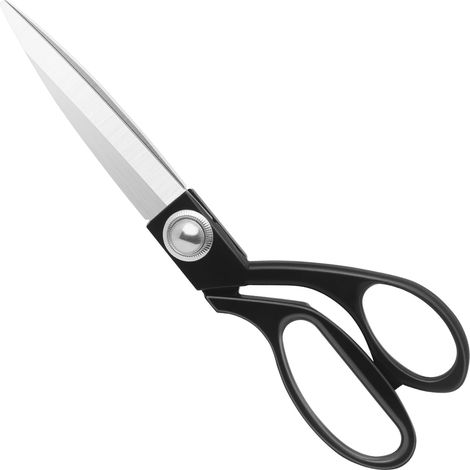Schwarze Hochleistungs-Nähschere 20 cm - Professionelle Schneideschere aus Edelstahl und Kupfer zum Schneiden von Stoff und Leder, für Künstler, Studenten und Näherinnen