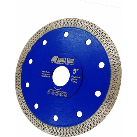 Disque de coupe diamant à sec pour marbre, porcelaine, carrelage, 125 mm – DELKEVIC