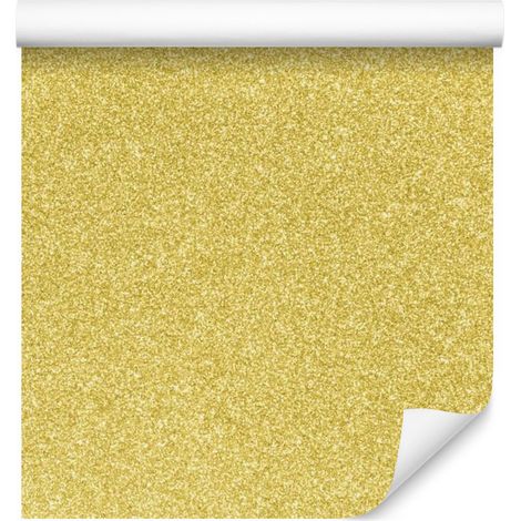 Papier peint à paillettes jaunes et crème pour salon et chambre 50x1000 cm (1/5)