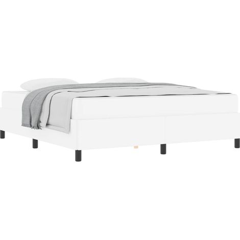 Maison Exclusive - Bettrahmen mit Matratze Weiß 180 x 200 cm Stof