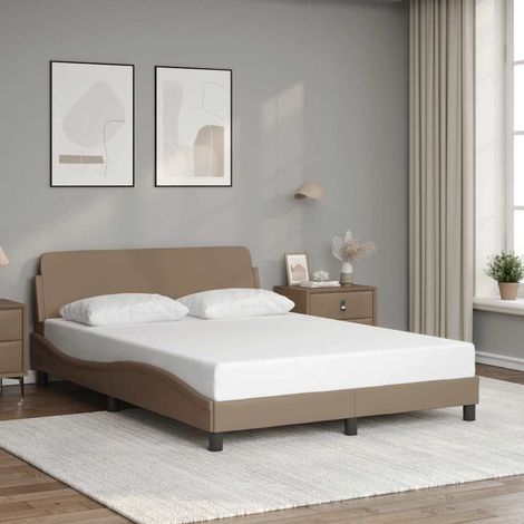Bettgestell "Dover" Cappuccino-Braun 120x200 cm Kunstleder