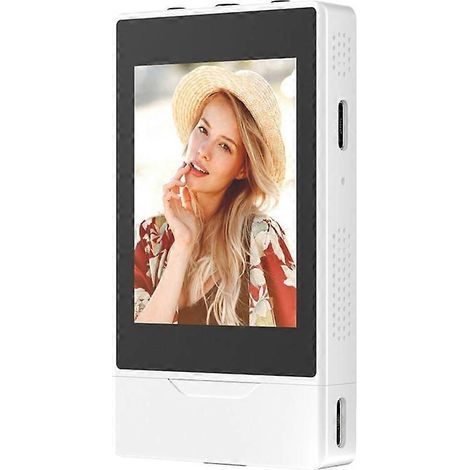 Moniteur sans fil pour caméra arrièreécran magnétique sans fil pour selfiesvlogs et enregistrement vidéo (blanc) (1/5)