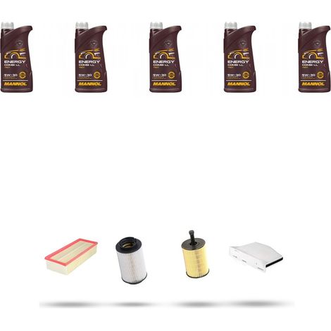 Kit tagliando 4 FILTRI e 5L OLIO compatibile con Seat Leon II (1P1) 2.0 TDI 103kw dal 2005 al 2010 (1/5)