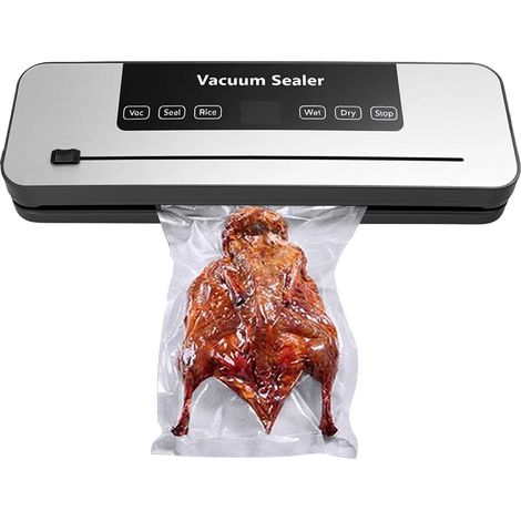 Machine à emballer sous vide, 6 en 1, avec affichage numérique LED, compte à rebours, programme de soudage, mode de scellage, riz, humide, sec pour tout type d'aliment (1/5)