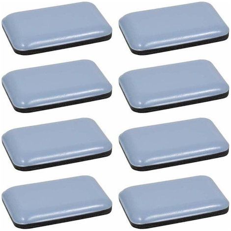 8x Patin glisseur téflon Teflon PTFE autocollant adhésif rectangulaire 35 x 25 mm Protection Sol Parquet Pied Chaise Meuble (1/2)