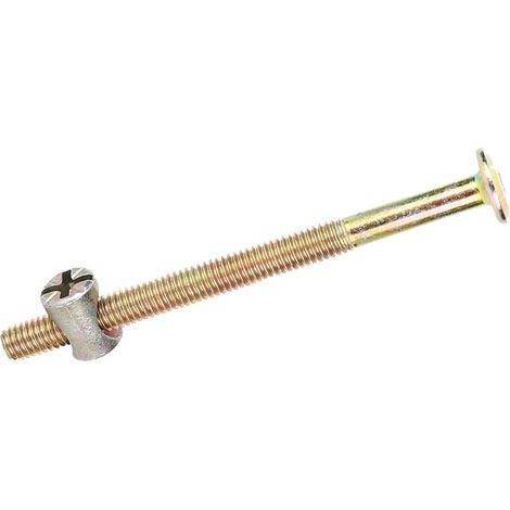 Vis à tête hexagonale à embout bouton pour meubles avec écrous (90mm) (1/5)