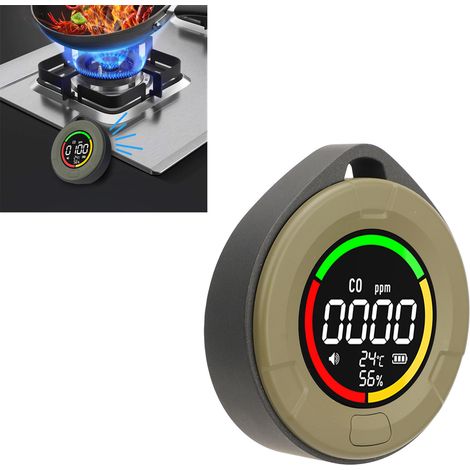 Neuer tragbarer Kohlenmonoxid-Detektor zum Einhängen, CO-Alarm, Luftqualitätsmonitor für Zuhause (1/5)