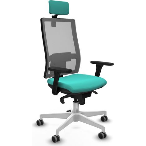 Sedia da ufficio piqueras y crespo Horna rete turchese bianco