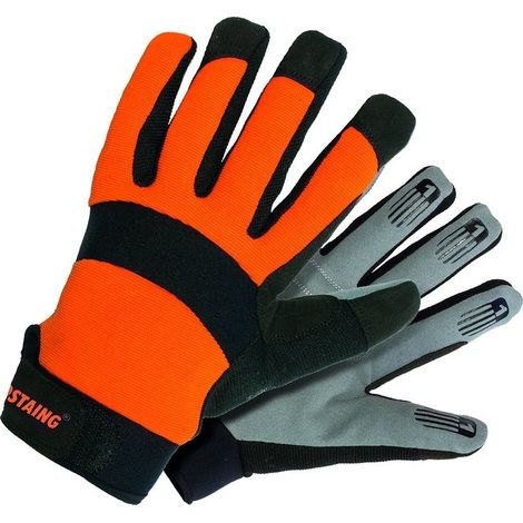 Rostaing OPTIPRO-IT09 Optipro Guanti da Lavoro Antivibrazioni Taglia 9 Palmo in Schiuma Chiusura Velcro colore Arancione Nero Grigio