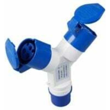 Prise industrielle Fiche industrielle IP44 étanche antidéflagrante Prise aviation Branche de pied de colonne en laiton, 32A, 220-240v, convient pour rallonge, camping-car Utilisation intérieure (1/5)