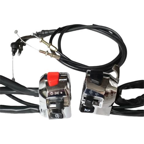 Interruptor para motocicleta, compatibilidad universal, construcción de plástico duradero, un par (1/2)