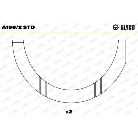 Rondelle d'écartement, vilebrequin GLYCO A190/2 STD ALFA ROMEO 37027 464703581