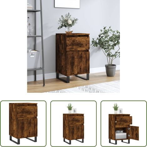 vidaXL Räuchereiche - Sideboard Räuchereiche 40x35x70 cm Holzwerkstoff (1/5)