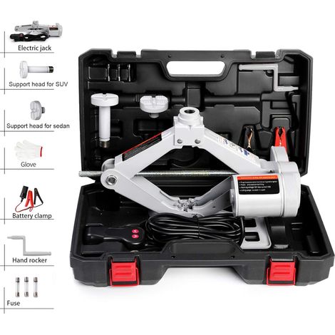 Electric Car Jack, 3 tonnes, Compatible with saloons and SUVs, 12V Automatic Lift Jack (1/5)
