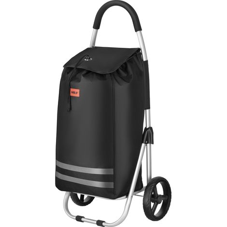 Faltbarer Einkaufswagen 45L Schwarz, Thermofutter