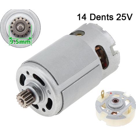 RS550 Zweigang-Gleichstrommotor mit 14 Zähnen – Bürstenmotor – 25 V, inklusive Service-Bürstenhalter (1/5)