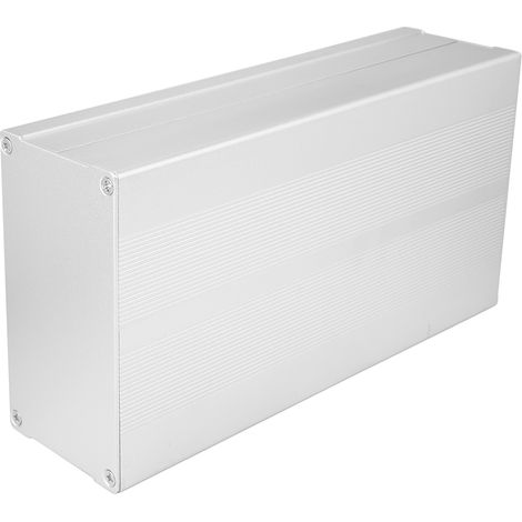 Boîtier électronique DIY pour circuit imprimé, boîte en aluminium, boîtier de refroidissement, plaque plate argentée sable (1/5)
