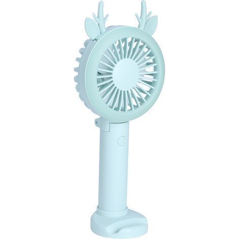 Handventilator, faltbar, Mini-Tischventilator, USB-Ladefunktion, ideal für Reisen, Büro oder Zimmer (Grün) (1/5)