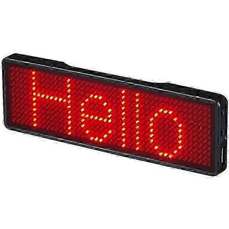 Badge nominatif LED Bluetooth rechargeable avec affichage de message défilant programmable. (1/4)