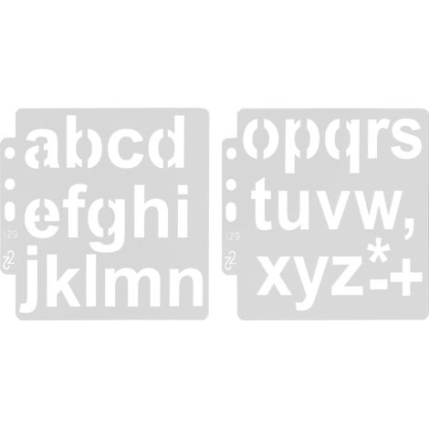 20 pochoirs de lettres creux réutilisables pour la peinture, la création de carnets et de projets artistiques. (1/5)