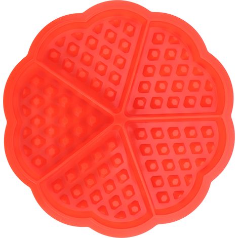 Moule à Gaufres Réutilisable en Silicone pour Muffins et Cakes (5 Cœurs) - Accessoire de Cuisine (1/5)