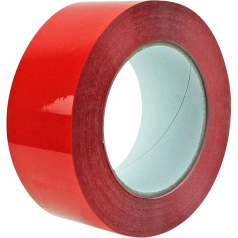 Lot de 6 Ruban adhésif polypropylène économique 48mmX100M Rouge