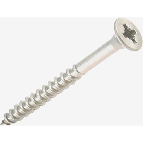 Vis bois tête fraisée inox A2 – Empreinte Pozidriv Ø4 mm x 25 mm (lot de 15 pièces)