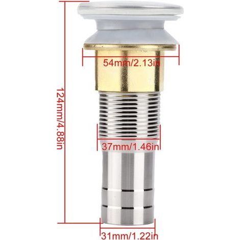 Bonde de sol Bounce avec bouchon anti-obstruction en acier inoxydable 304 pour camping-car (1/4)