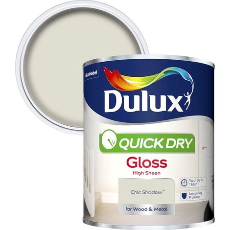 Dulux Quick Dry Gloss Colours - Chic Shadow - 750ml