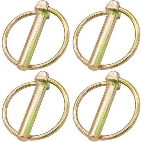 4 Pièces Goupilles Clips, Goupille De Lynch Avec Anneau, Assortiment De Goupilles Clips Rond Sécurité, Goupille De Lynch Pour Remorque Tracteur Agricole, ,Pour Véhicules Agricoles(M8) (1/4)