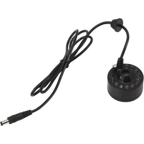 Atomiseur à 12 LED de couleur, interface DC 5V, pulvérisateur d'eau ultrasonique étanche, adapté aux bassins et aux fêtes d'Halloween. (1/5)