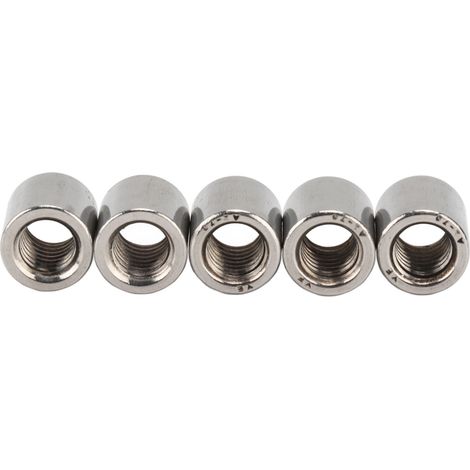 50 écrous de raccordement pour tige ronde, filetage femelle, acier inoxydable 304, M8x1,25, 12 L12 mm (1/5)