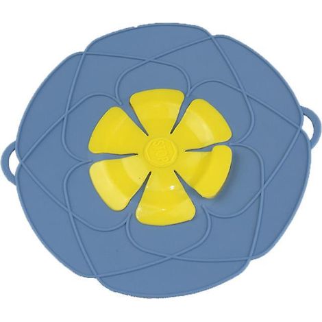 bleu-26cm-silicone Protection De Cuisson Pour Casseroles Et Poles, Couvercle Micro-ondes, Protection Anti-claboussures Et Embout Vapeur (1/5)