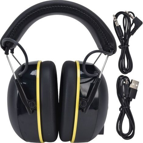 Cache-oreilles de protection auditive Bluetooth 5.0 Réduction sonore 40 heures TPU + ABS pour environnements bruyants (1/5)