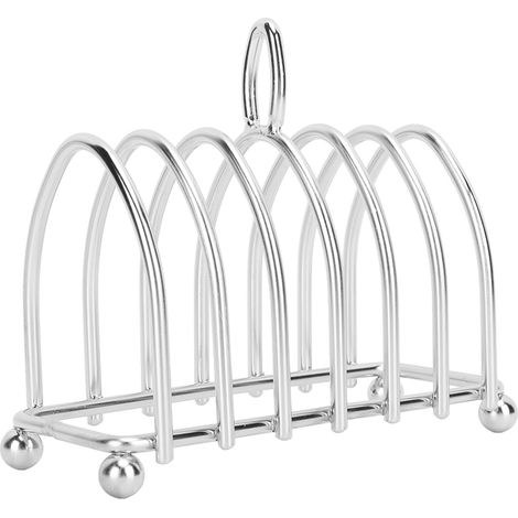Porte-toast en acier inoxydable, facile à nettoyer, style vintage, antirouille, pour pain de mie, 3 tailles (16 x 6,5 cm). (1/5)