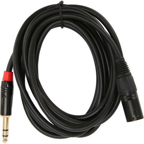 Câble audio XLR mâle vers jack 6,35 mm pour microphone, guitare électrique et amplificateur, 3 mètres-AquaForge (1/5)